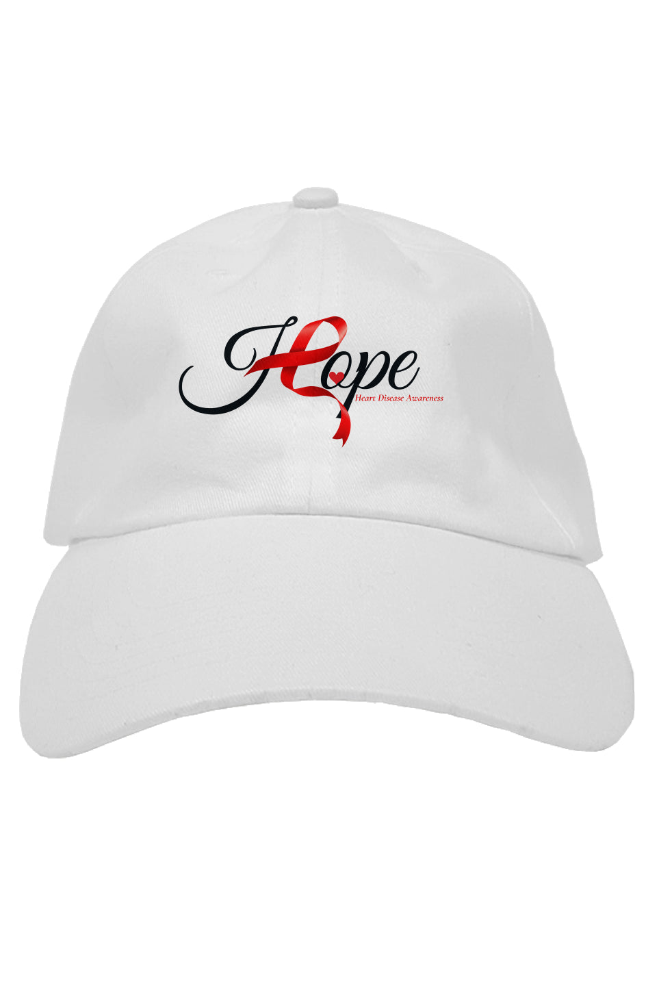 "HOPE RIBBON" WHITE-premium dad hat