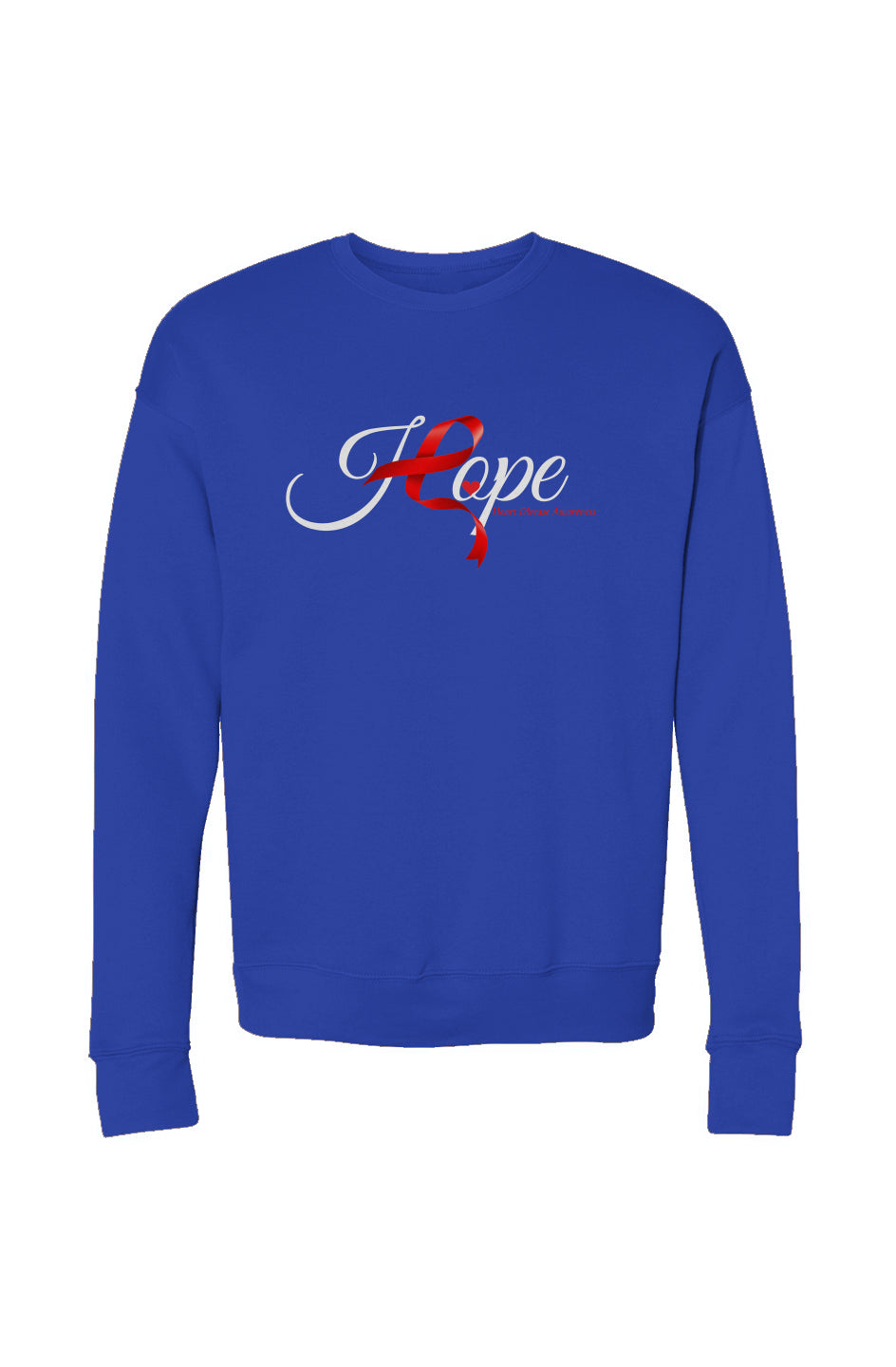 "HOPE RIBBON" BLUE- Drop Shoulder Sweatshirt