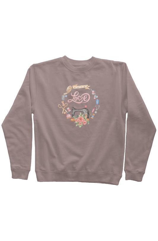 &amp;quot;LOVE&amp;quot; Sewing - Clay Vintage Crew Neck